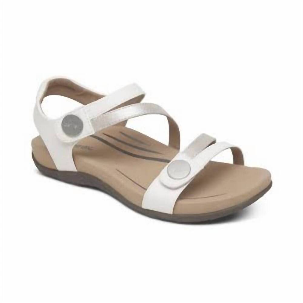 NEW AETREX women's jess memory foam sandals in white
